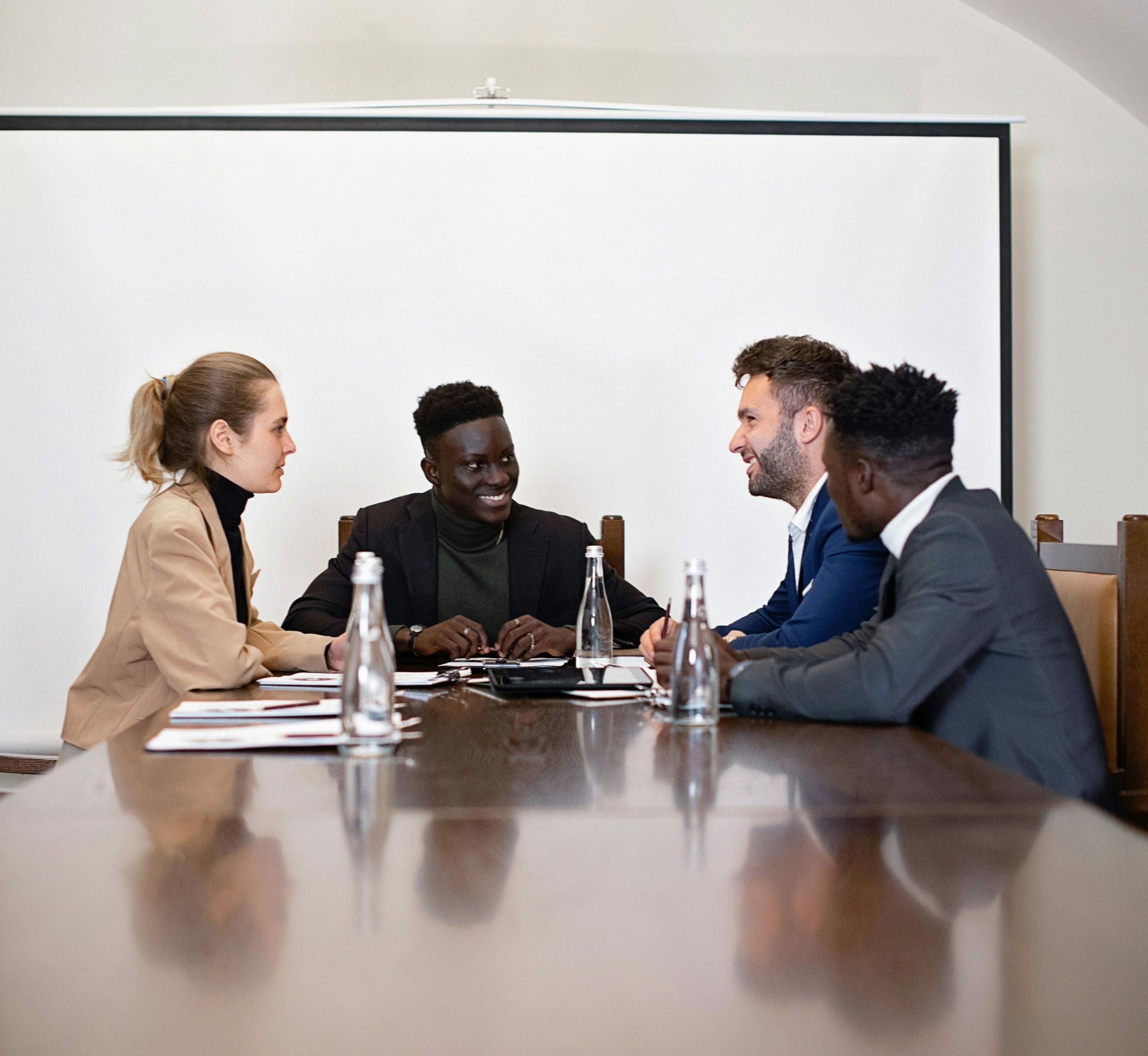 Professional consulting team collaborating